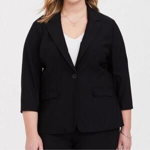 Torrid Black Supreme Stretch Chelsea Blazer 3X 11718413